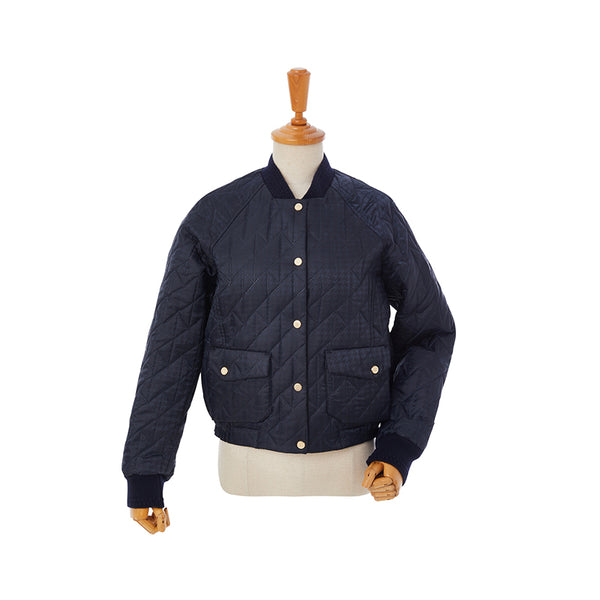 AOW 2024FW WOMEN HOUNDTOOTH QUILTING JUMPER