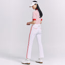 AOW WOMEN BUTTON BOOTCUT PANTS