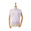AOW WOMEN HOUNDTOOTH CHECK KNIT VEST