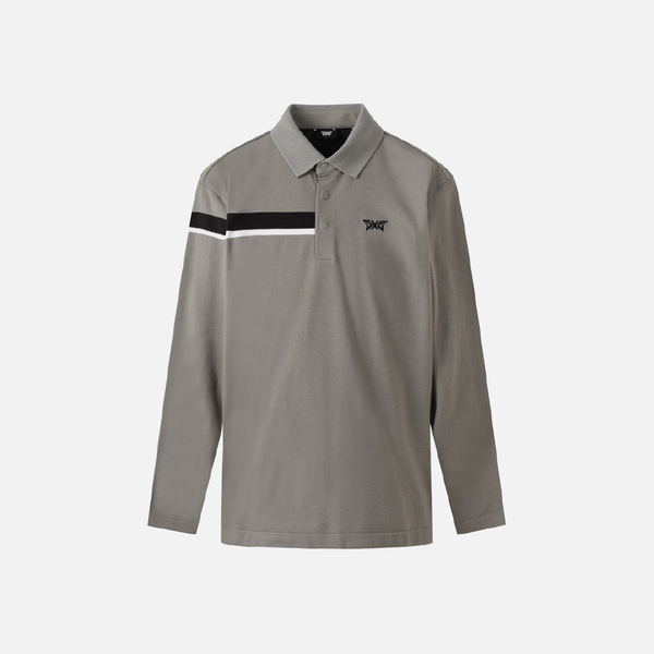 PXG KOREA MEN KNIT HYBRID COLLAR LONG-SLEEVE
