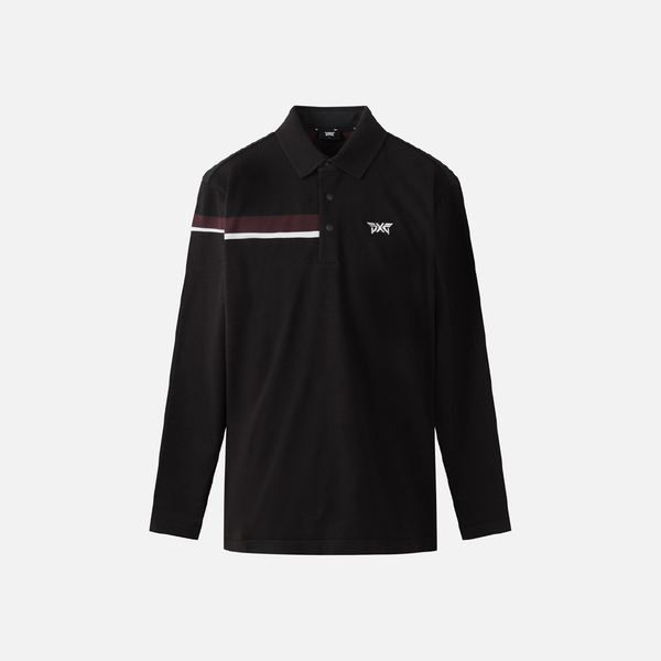 PXG KOREA MEN KNIT HYBRID COLLAR LONG-SLEEVE