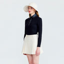 CELLTY WOMEN WOOLEN PLEATS BANDING SHORT SKIRTS