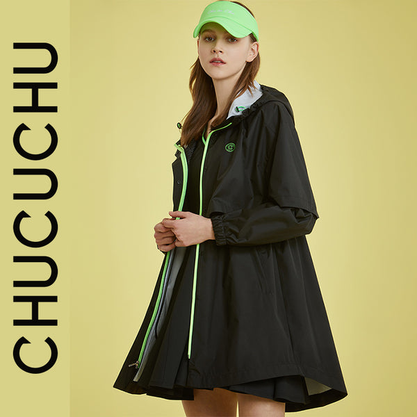 CHUCUCHU Women Point Windbreaker Rain Coat