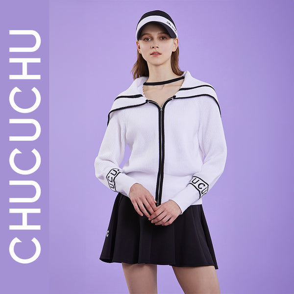 CHUCUCHU Women Sailor Knit Outer