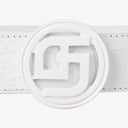 GFJ MEN CLASSIC CROCO BELT WHITE