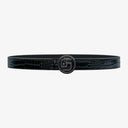 GFJ WOMEN CLASSIC CROCO BELT BLACK