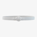 GFJ WOMEN CLASSIC CROCO BELT WHITE