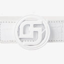 GFJ WOMEN CLASSIC CROCO BELT WHITE