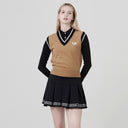 Chucuchu 2023FW Gilet en tricot cœur pour femme 
