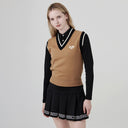Chucuchu 2023FW Gilet en tricot cœur pour femme 