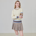 Chucuchu Women Heart Logo Knit Sweater