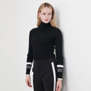 Chucuchu Women High-Neck Ribbed Knit Top