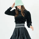 Chucuchu Velour Puff Crewneck