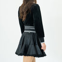 Chucuchu Leather Flared Skirt