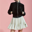 Chucuchu Leather Flared Skirt