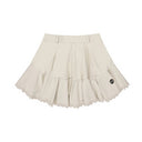 Chucuchu Leather Flared Skirt