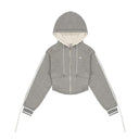 Chucuchu Ribbon Line Hooded Zip-up