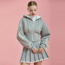 Chucuchu Ribbon Line Hooded Zip-up