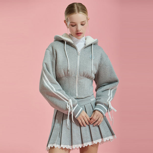Chucuchu 2024FW Ribbon Line Hooded Zip-up