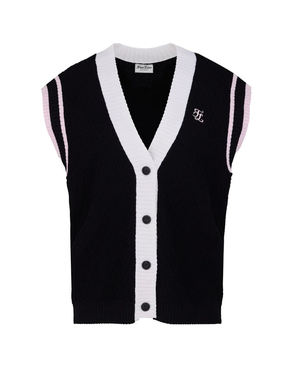 Fairliar Women Loose V-neck Vest Cardigan
