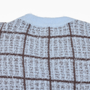 Fairliar Women Check Short Sleeve Cardigan