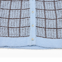 Fairliar Women Check Short Sleeve Cardigan