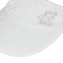 Fairliar Women Lace Pearl Organza Visor