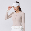 Fairliar Women Lace Pearl Organza Visor