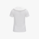 Fairliar Women Mesh Double Collar T-Shirt