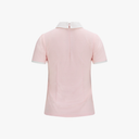 Fairliar Women Petit Collar Logo Jacquard T-Shirt