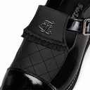 Fairliar Women Quilted Buckle Loafers