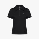 Fairliar Women Slim Fit Zip Tshirt