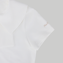 Fairliar Women Mesh Double Collar T-Shirt