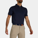 Footjoy Lisle Paisley Print Self Collar Athletic Fit