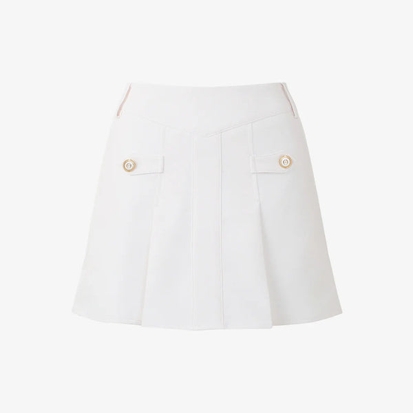 GFJ Women Front Piping Tuck Skirt