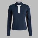 G/FORE Women Silky Tech Nylon Zip Long Sleeve Polo