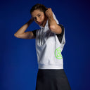 G/FORE WOMEN DOUBLE KNIT BRUSHED BACK CROPPED SLEEVELESS HOODIE