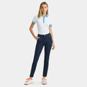 G/FORE 24SS LOGO EMBOSSÉ COL CÔTELÉ QRT ZIP TECH POLO PIQUE