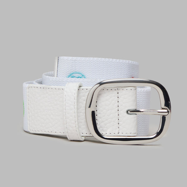 G/FORE MEN LTD RELEASE EMBROIDERED ICON LEATHER BELT