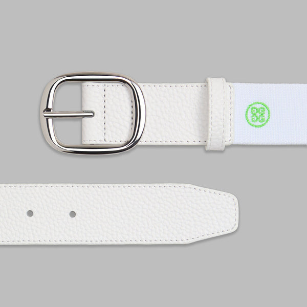 G/FORE MEN LTD RELEASE EMBROIDERED ICON LEATHER BELT