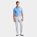 G/FORE MEN SCRIPT STRIPE TECH PIQUÉ BANDED SLEEVE POLO