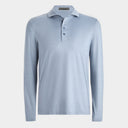 G/FORE MEN RIB GUSSET LONG SLEEVE MELANGE ICE NYLON SUN SHIRT