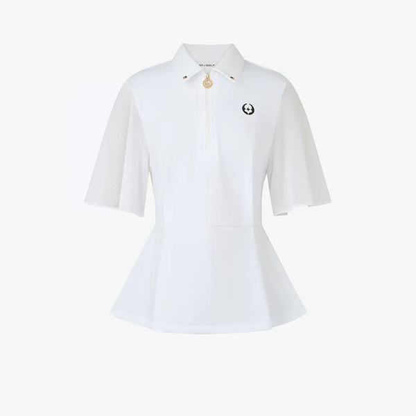 GFJ Women Half Zip Polo