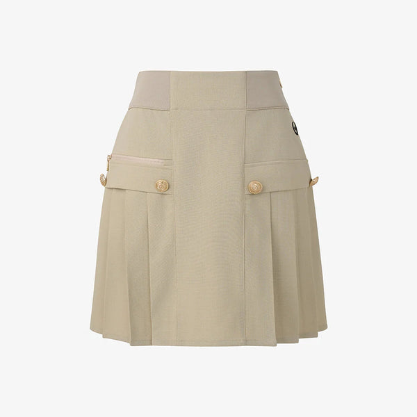 GFJ Women High Waist Pleat Skirt