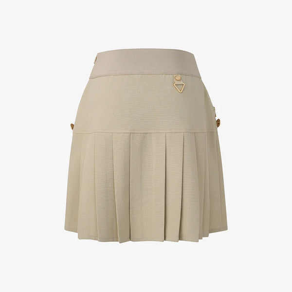 GFJ Women High Waist Pleat Skirt