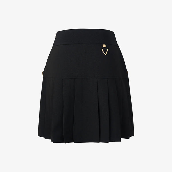 GFJ Women High Waist Pleat Skirt