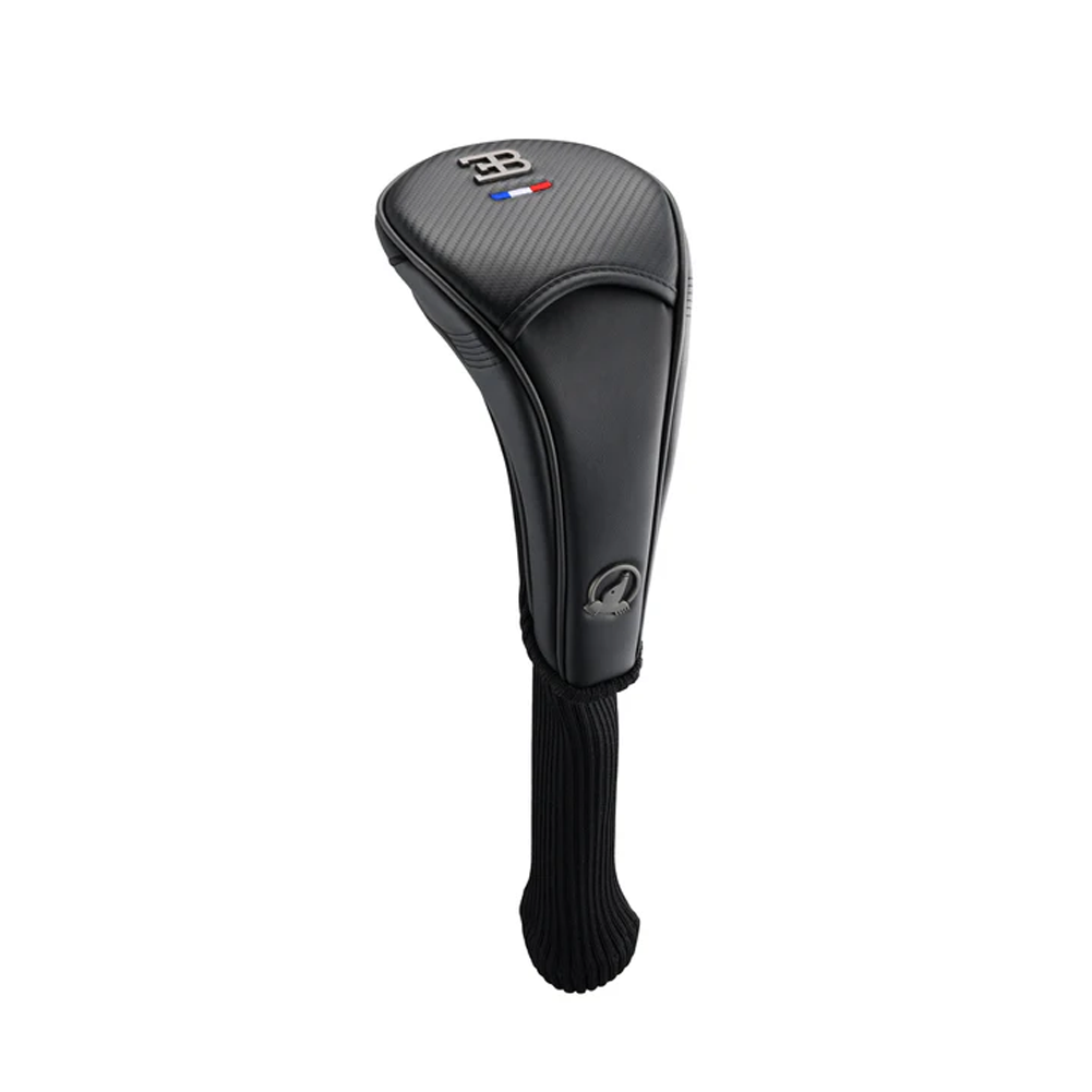 A Bugatti-branded Honma golf bag featuring high-modulus carbon fiber detailing and premium leather finishes.