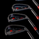 Itobori MXH Ensemble de fer pré-construit en bore noir avec accent rouge