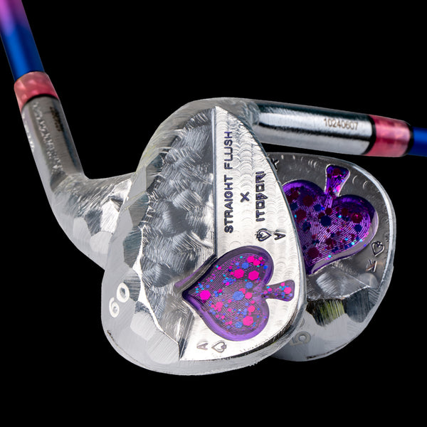 Itobori Trump Custom Wedge Chrome Finish with Purple Spade Spankle