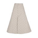 Kandini Eco-leather Quilting Padded Long(Wrap) Skirt